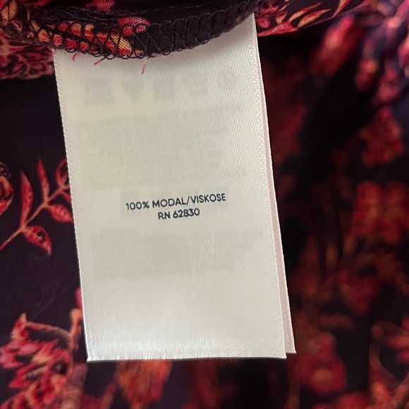 Lands End Short Sleeve Cover Up Mini Dress Floral Adjustable Tie Waist NWOT - Picture 5 of 10